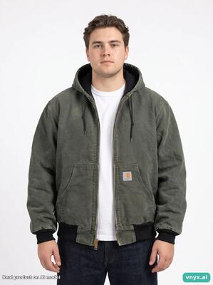 Second life - vintage carhartt olive green winter coat men l