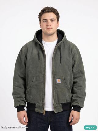 Second Life - Vintage Carhartt Olive Green Winter Coat Men L