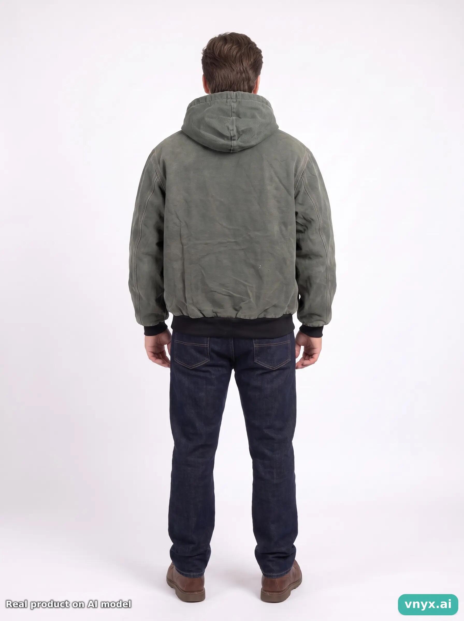 Second Life - Vintage Carhartt Olive Green Winter Coat Men L 5/5