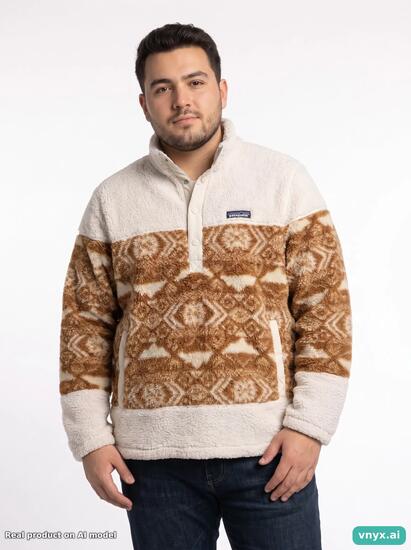 Second Life - Vintage Columbia Brown Fleece Pullover Men L