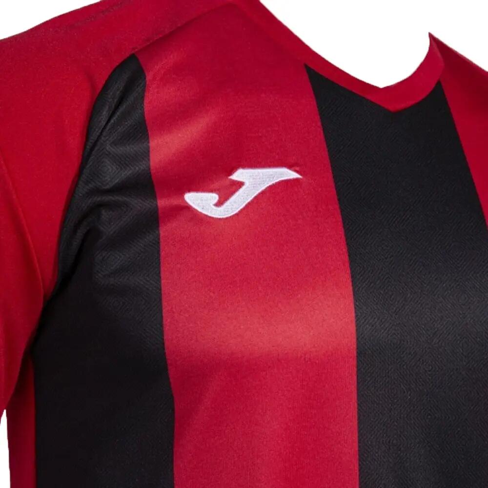 Maglietta A Strisce Maniche Corte Uomo Joma Pro Team Rosso 3/4