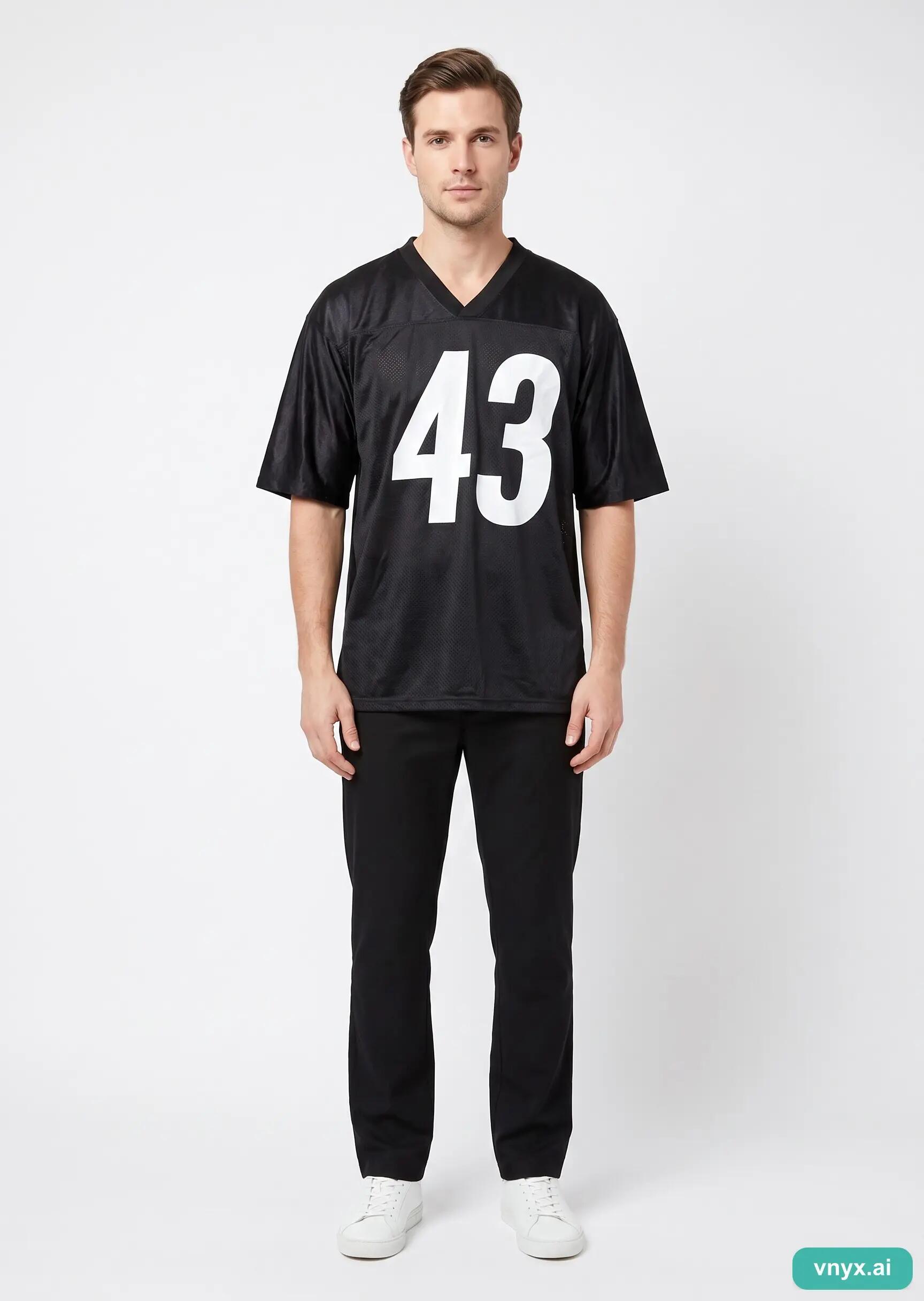 Second Life - Vintage NFL Black Sports T-shirt Men L 3/5