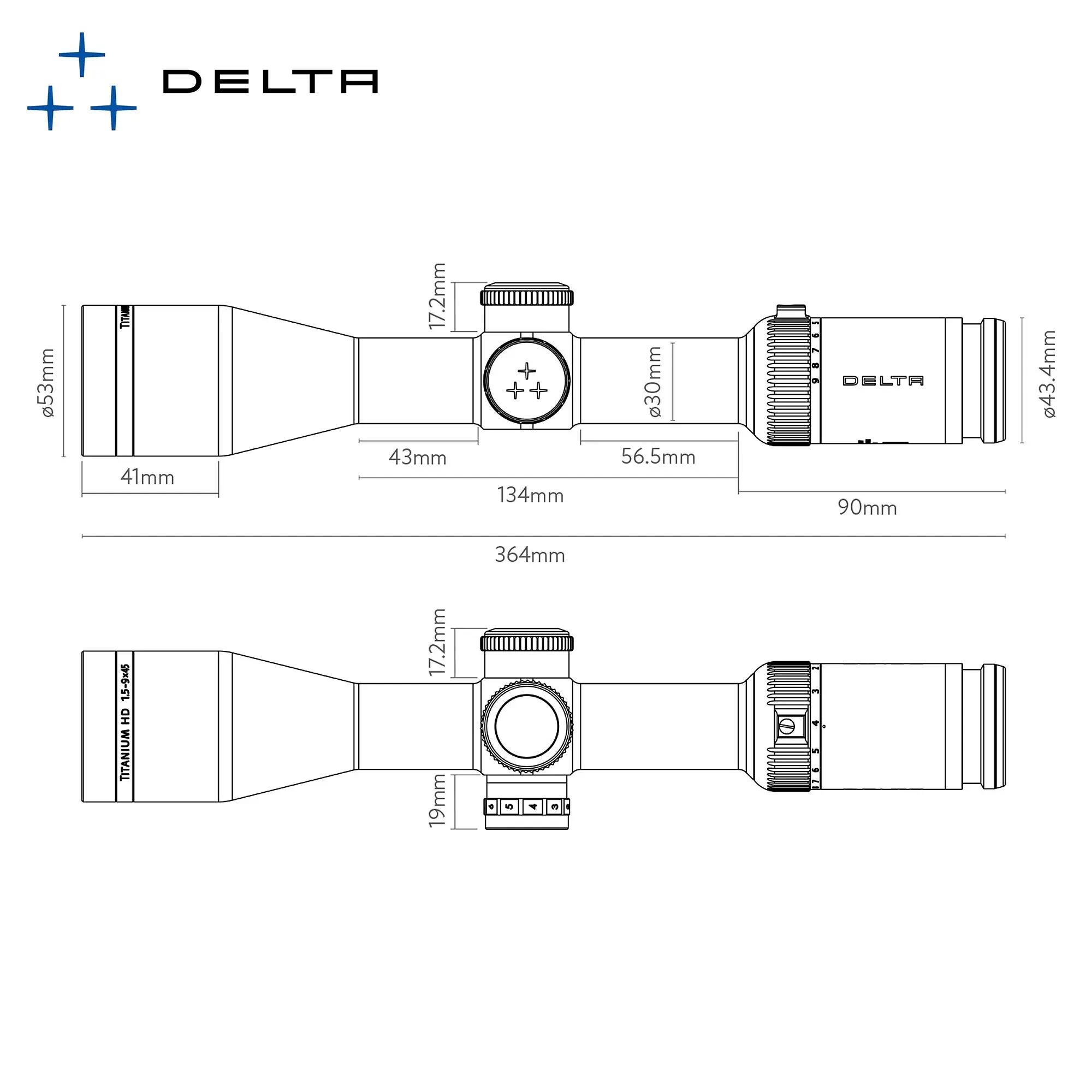 Ottica Delta Optical Titanium HD 1.5-9x45 SFP IR (4A S MIL) 6/6