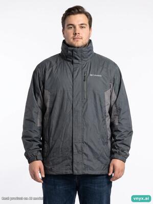 Second life - vintage columbia sportswear grey windbreaker men l