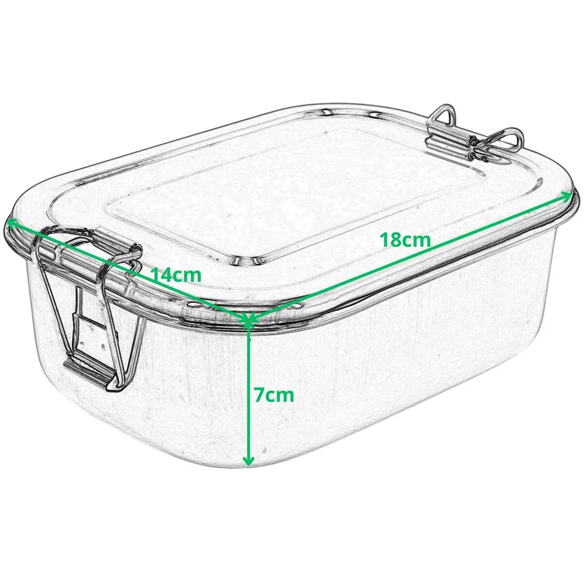 Lunchbox menażka stal nierdzewna 18X13x6,8cm 7/8