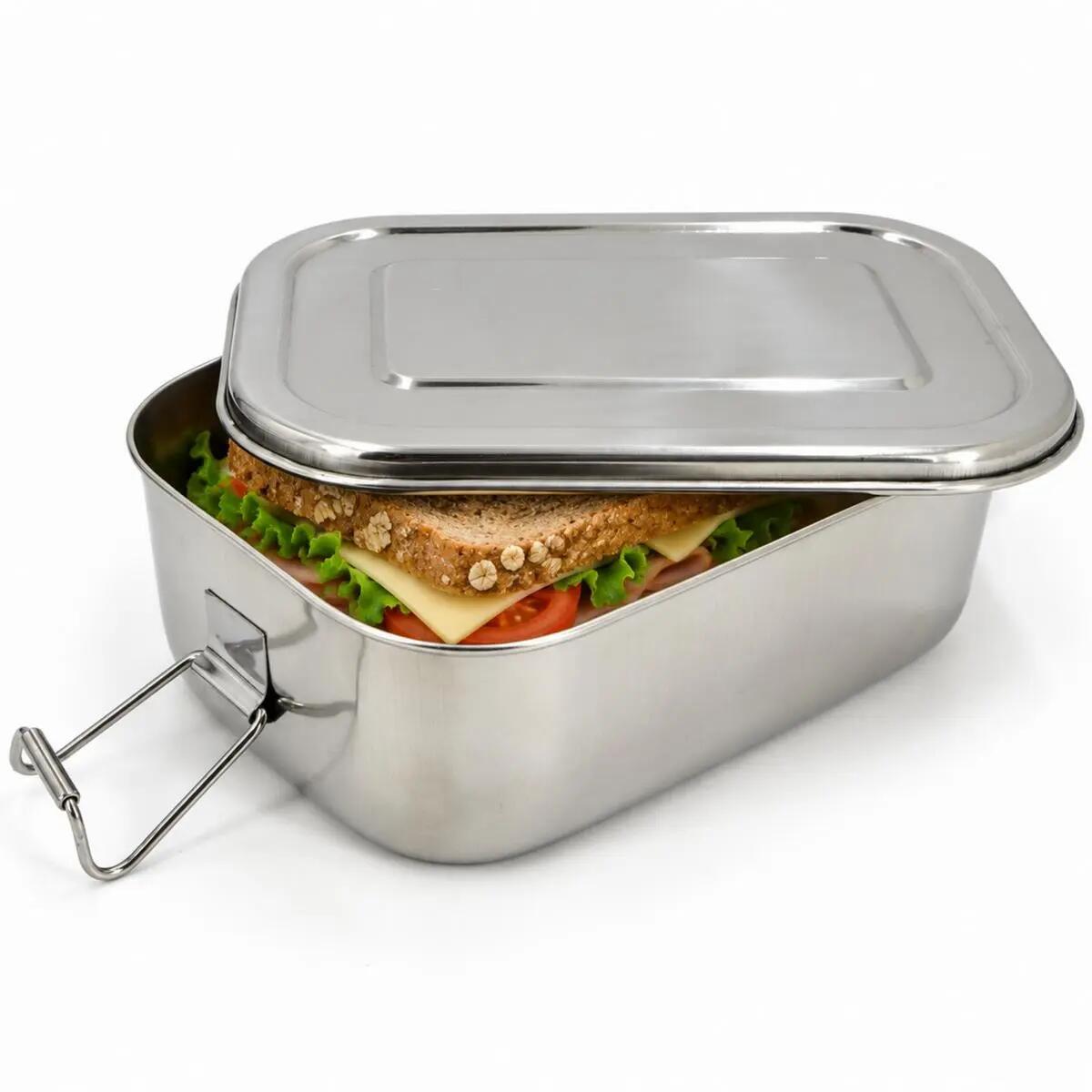 Lunchbox menażka stal nierdzewna 18X13x6,8cm 6/8