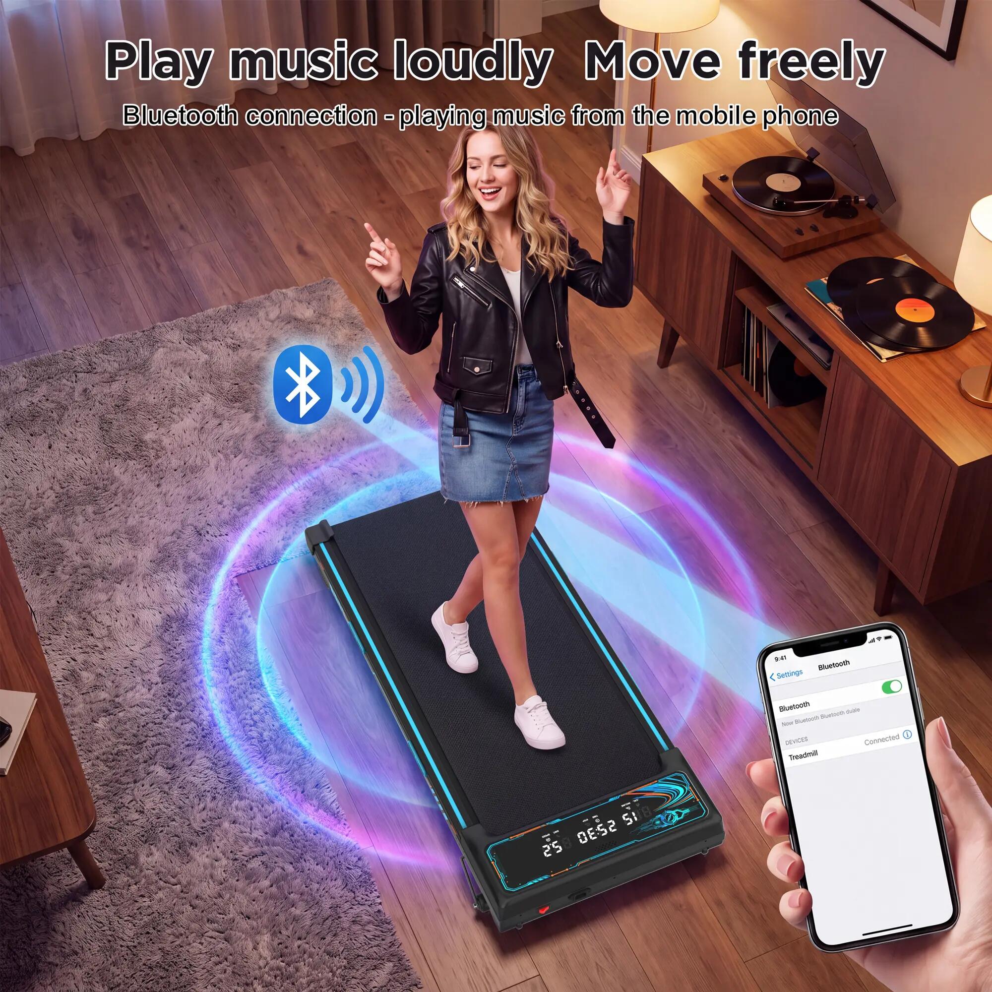 Tapis de marche, tapis de course pour la maison avec inclinaison automatique de 6/9