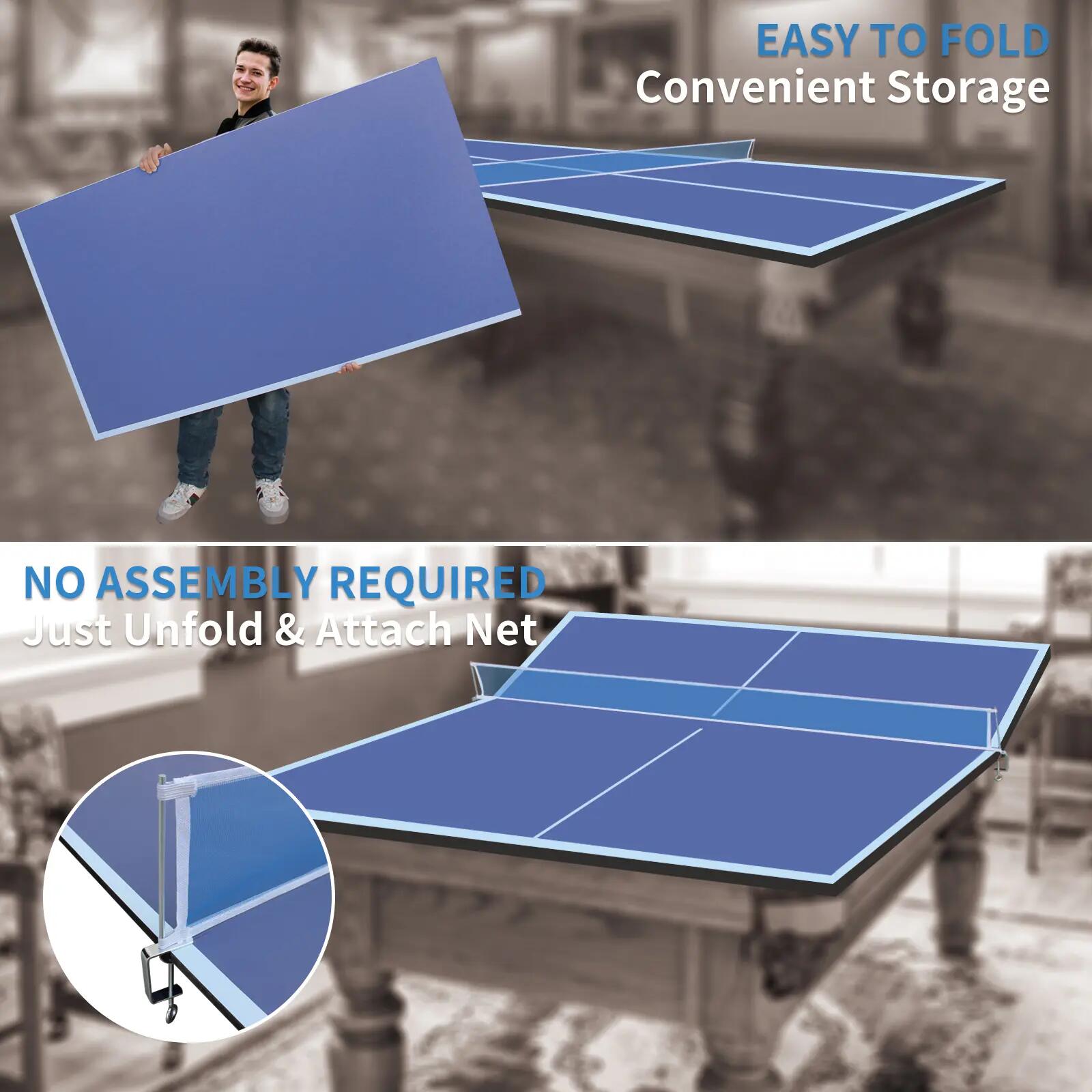 Plateau de table de ping-pong, 243,84 cm x 121,92 cm, usage domestique, pliable, 5/10
