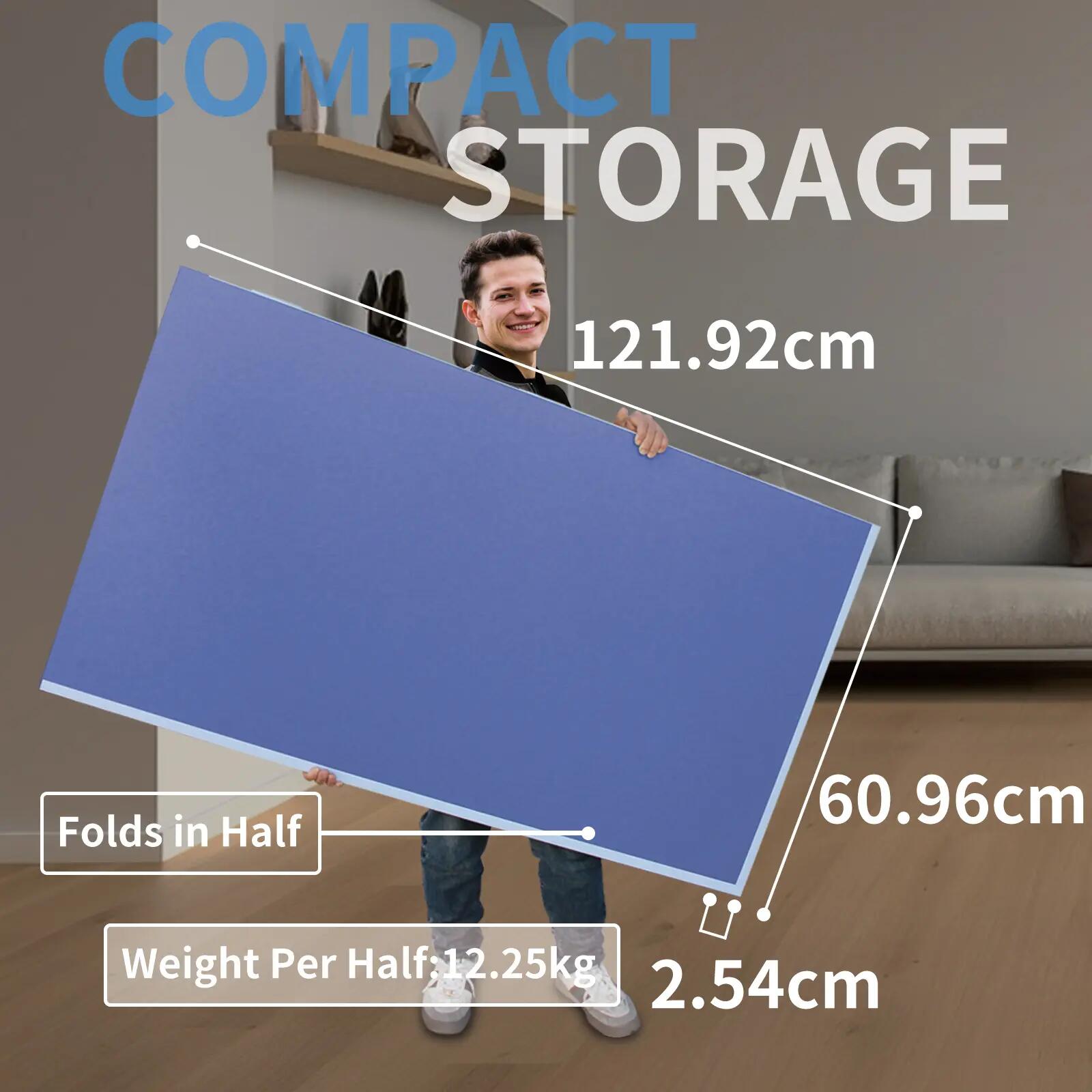 Plateau de table de ping-pong, 243,84 cm x 121,92 cm, usage domestique, pliable, 3/10