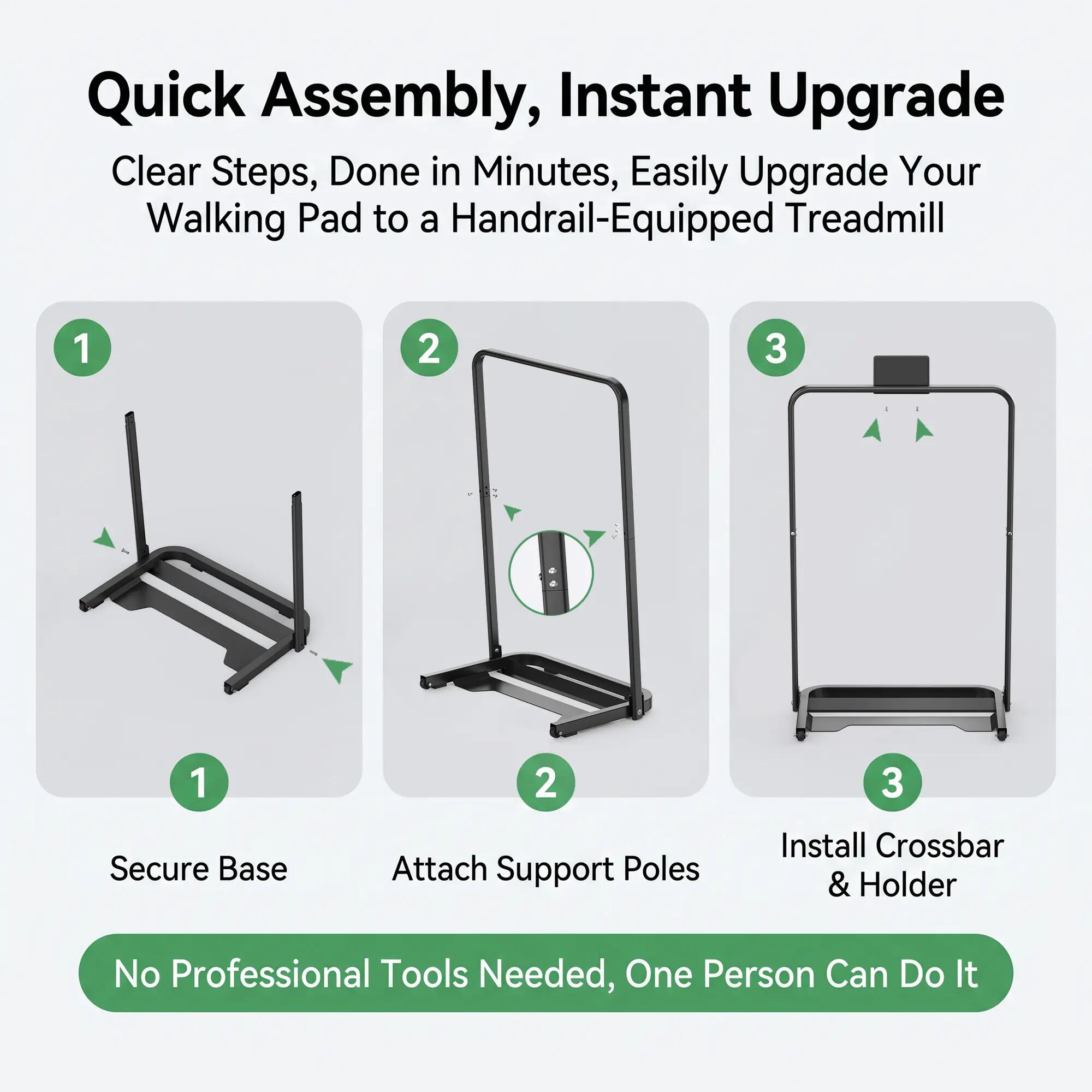 Barre de maintien pour tapis de marche uniquement, compatible avec les tapis de 8/10