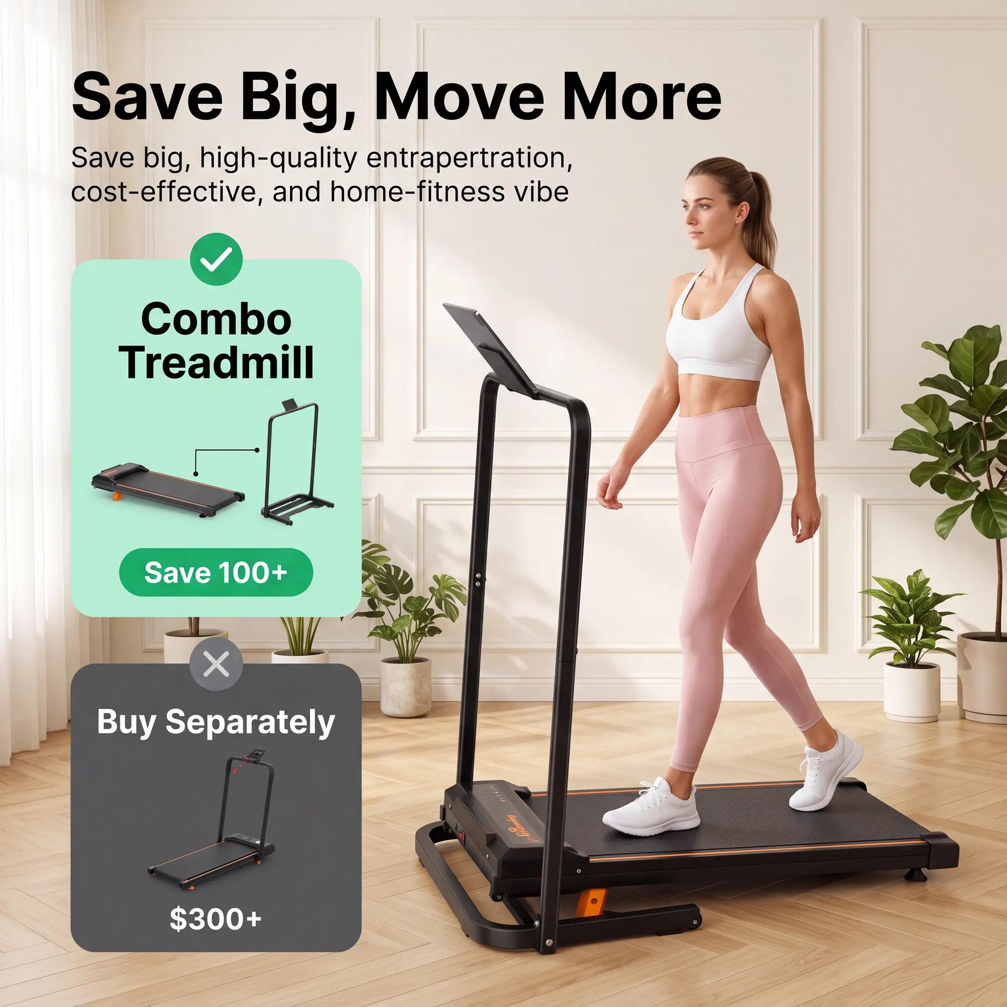 Barre de maintien pour tapis de marche uniquement, compatible avec les tapis de 5/10