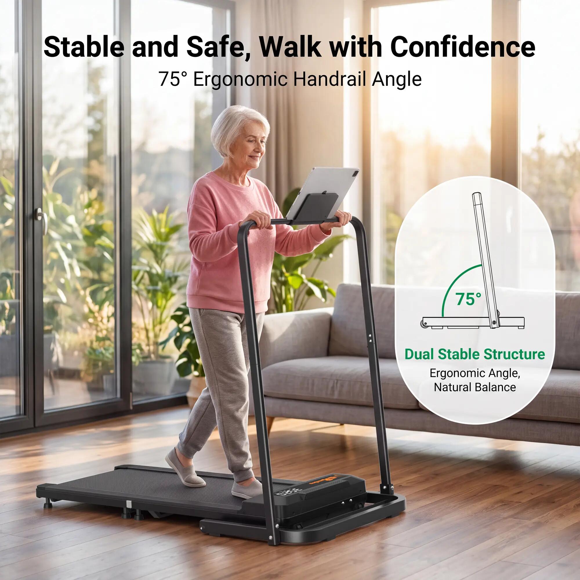 Barre de maintien pour tapis de marche uniquement, compatible avec les tapis de 4/10