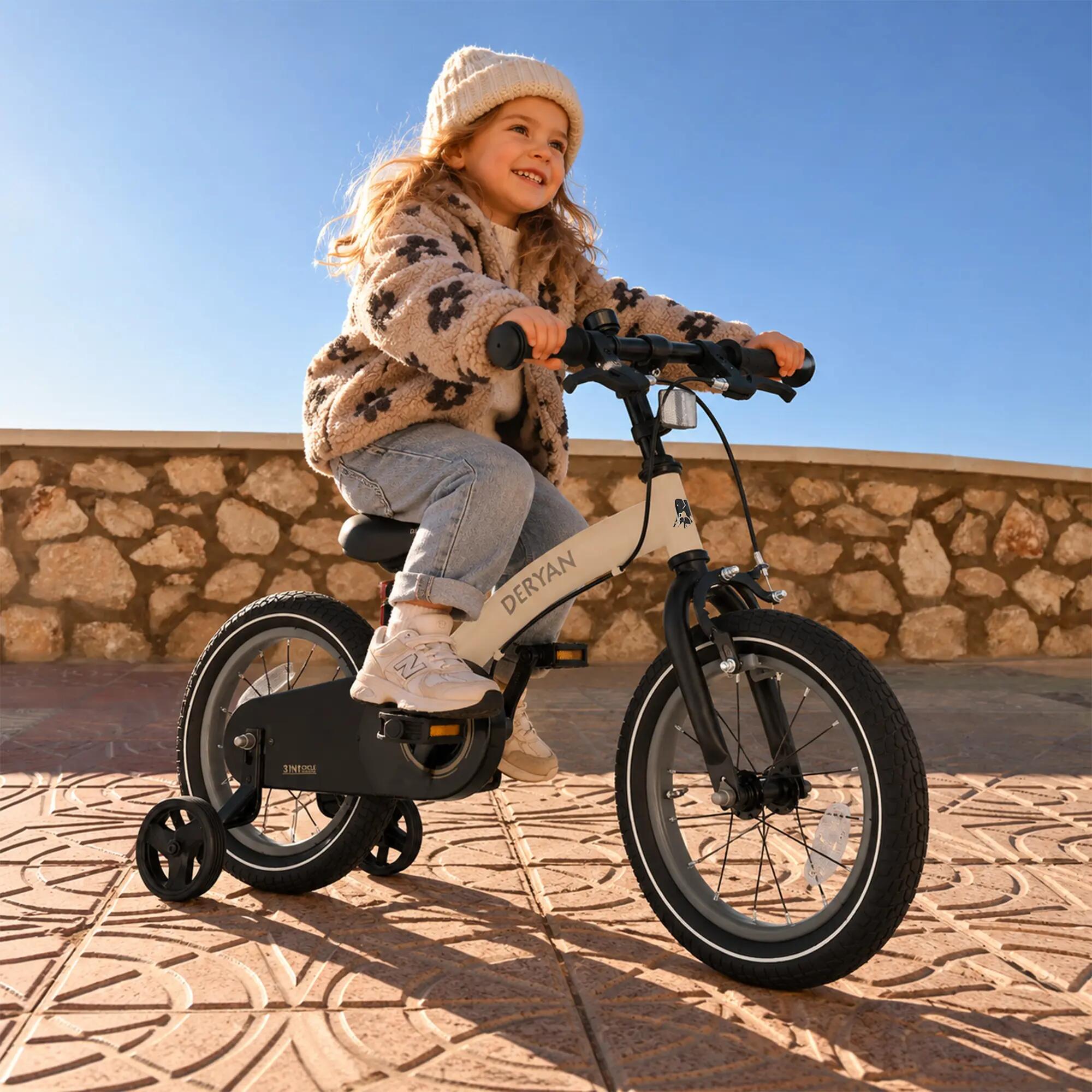 Luxe Kinderfiets 14 inch  3 in 1  Loopfiets 2/9