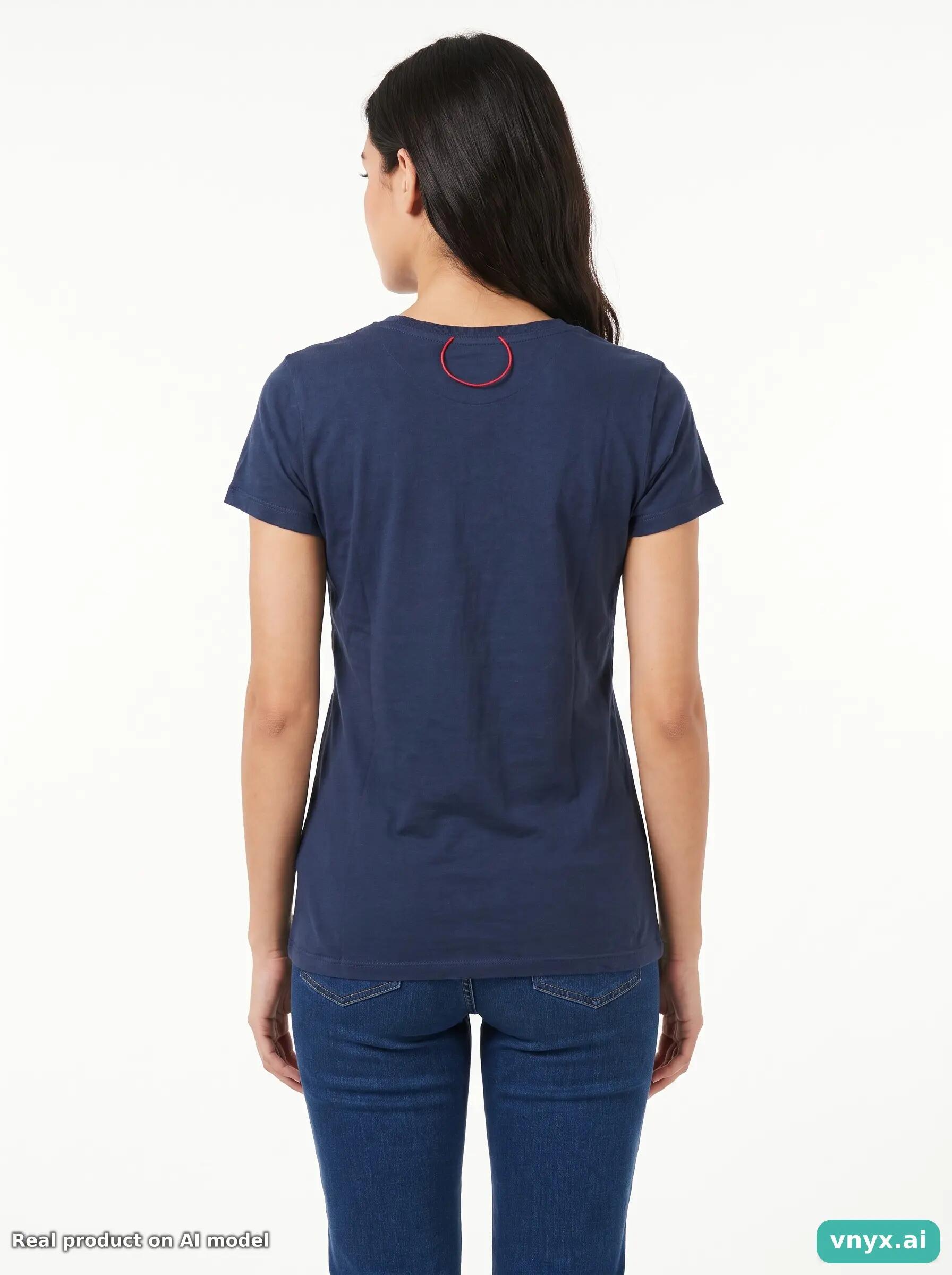 Second Life - Vintage Fruit of the Loom Navy T-Shirts Women M 5/5