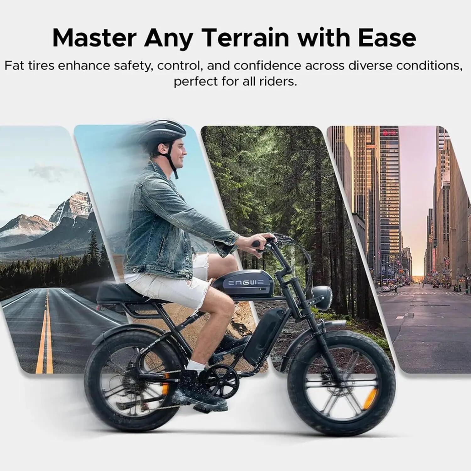 Elektrický bicykel ENGWE M1 s dvomi batériami a dvojitým odpružením 5/6