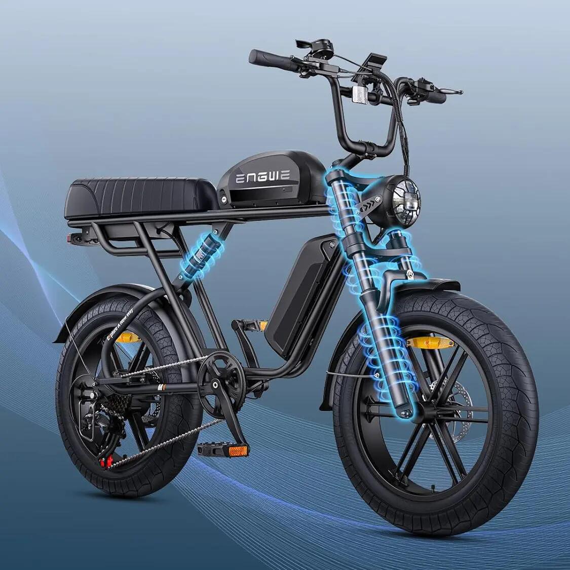 Elektrický bicykel ENGWE M1 s dvomi batériami a dvojitým odpružením 4/6