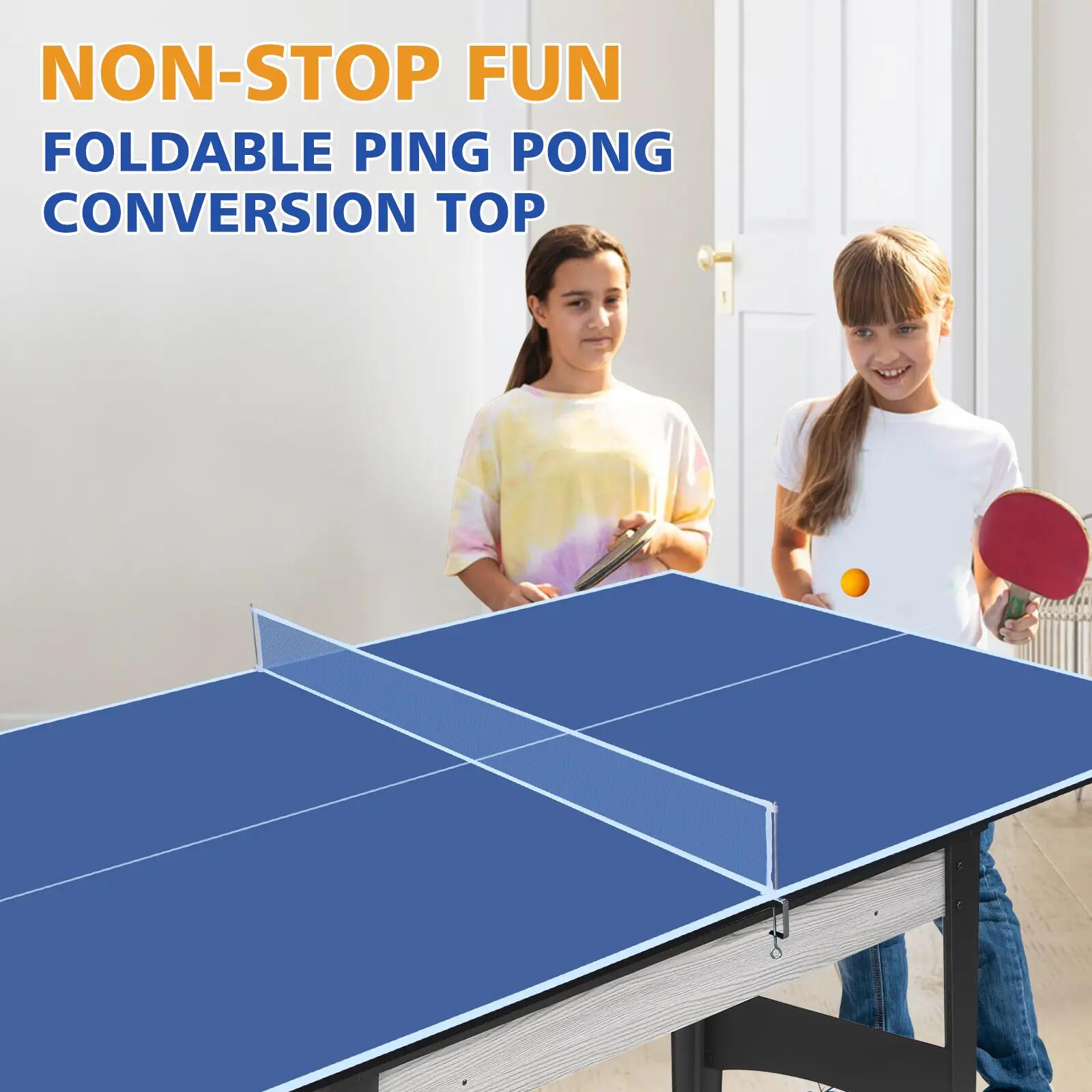 Plateau de ping-pong pliable 180,34 x 90,17 x 1,2 cm - pour familles, adultes et 4/10