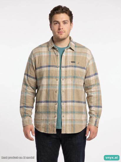 Second Life - Vintage Columbia Sportswear Beige Casual Shirts Men L