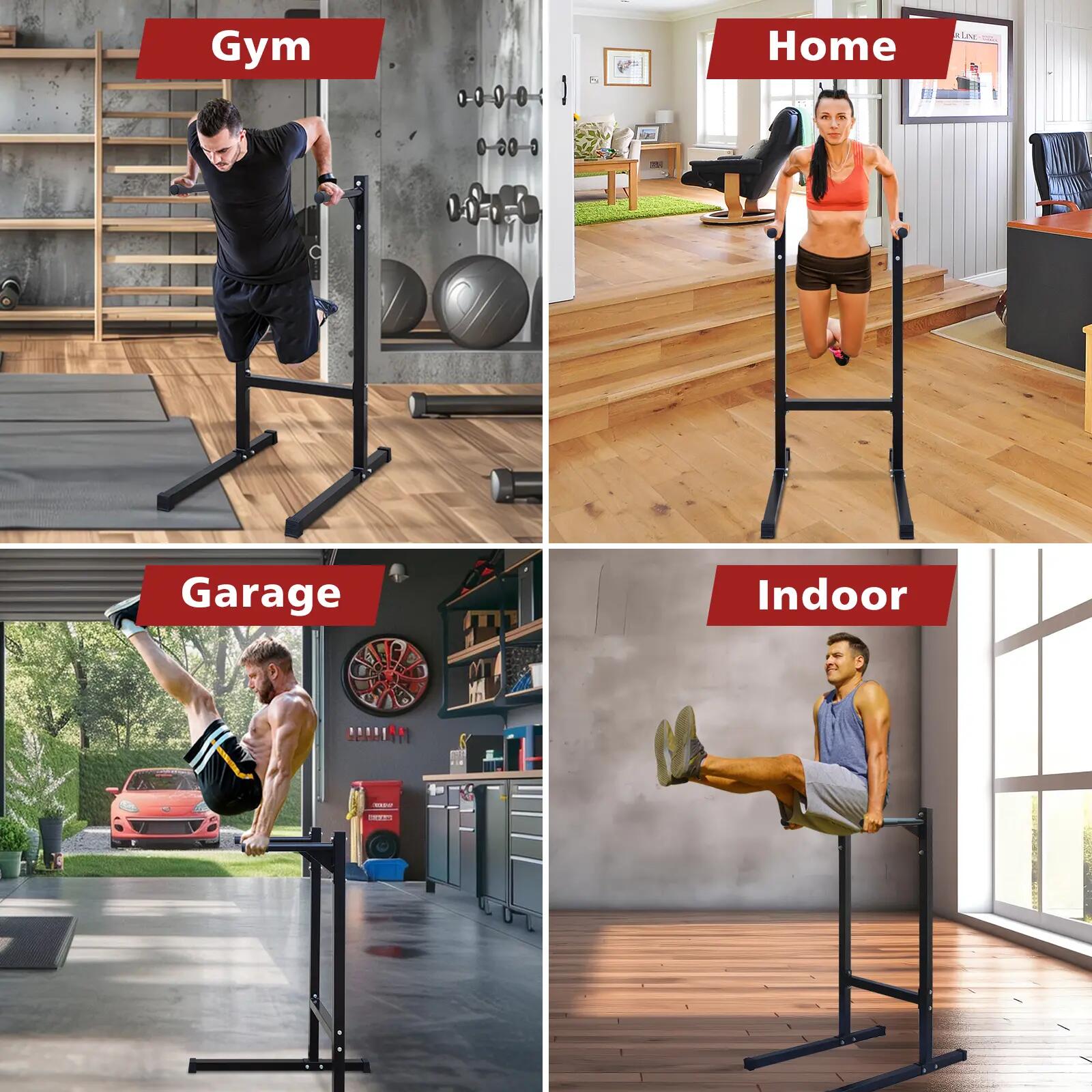 Station de dips, barre de dips robuste avec poignées en mousse pour salle de spo 6/7