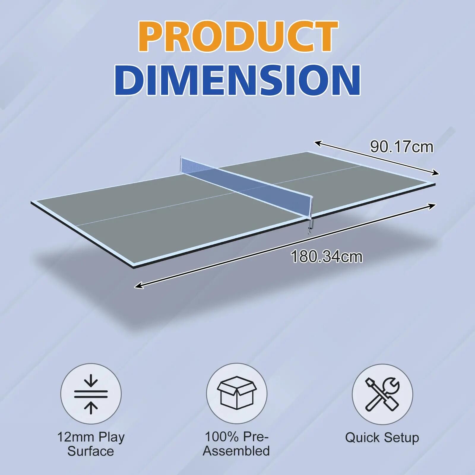 Plateau de table de ping-pong pliable 180,34 x 90,17 x 1,2 cm - pour familles, a 4/10