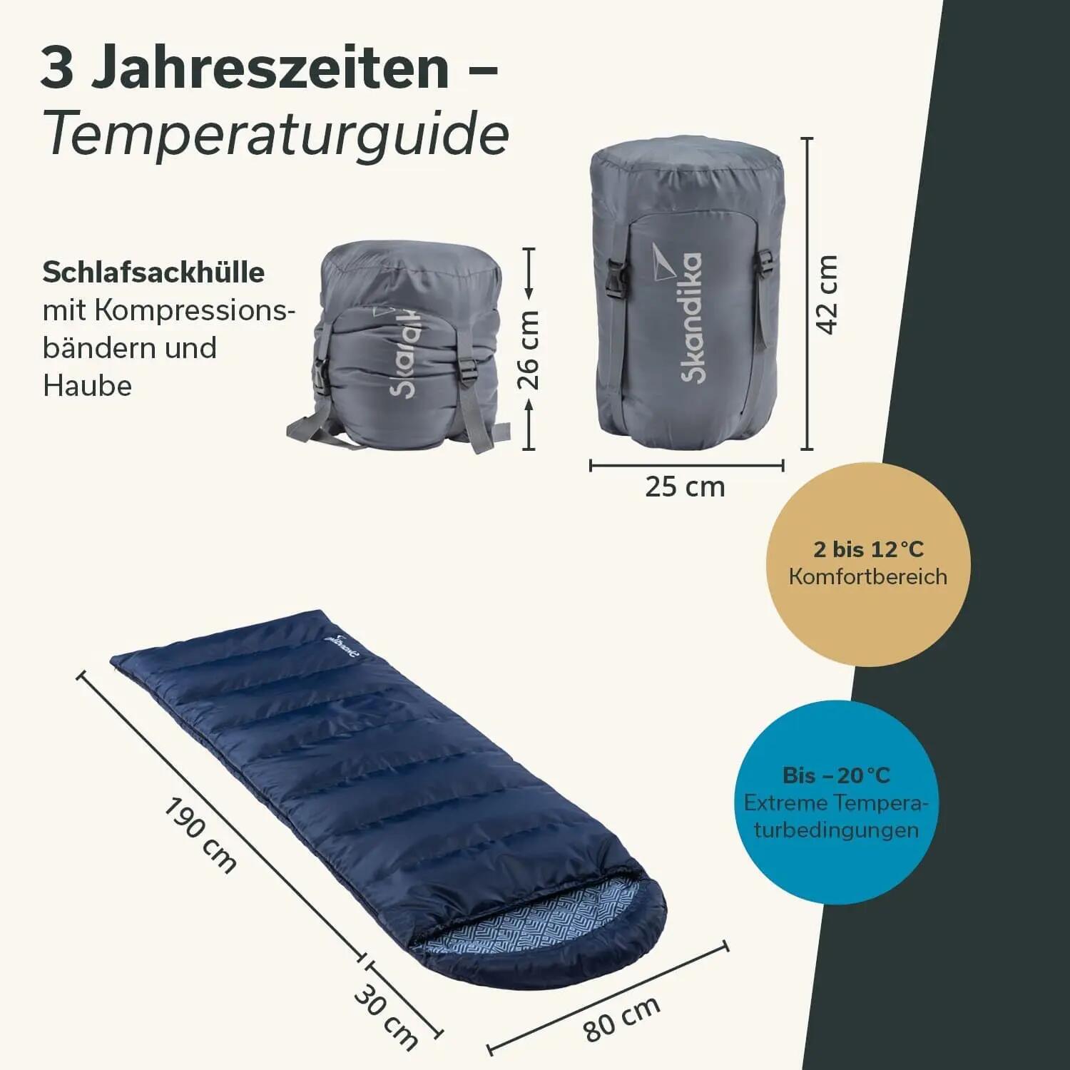 Skandika Deckenschlafsack Dundee Flanell 5/7