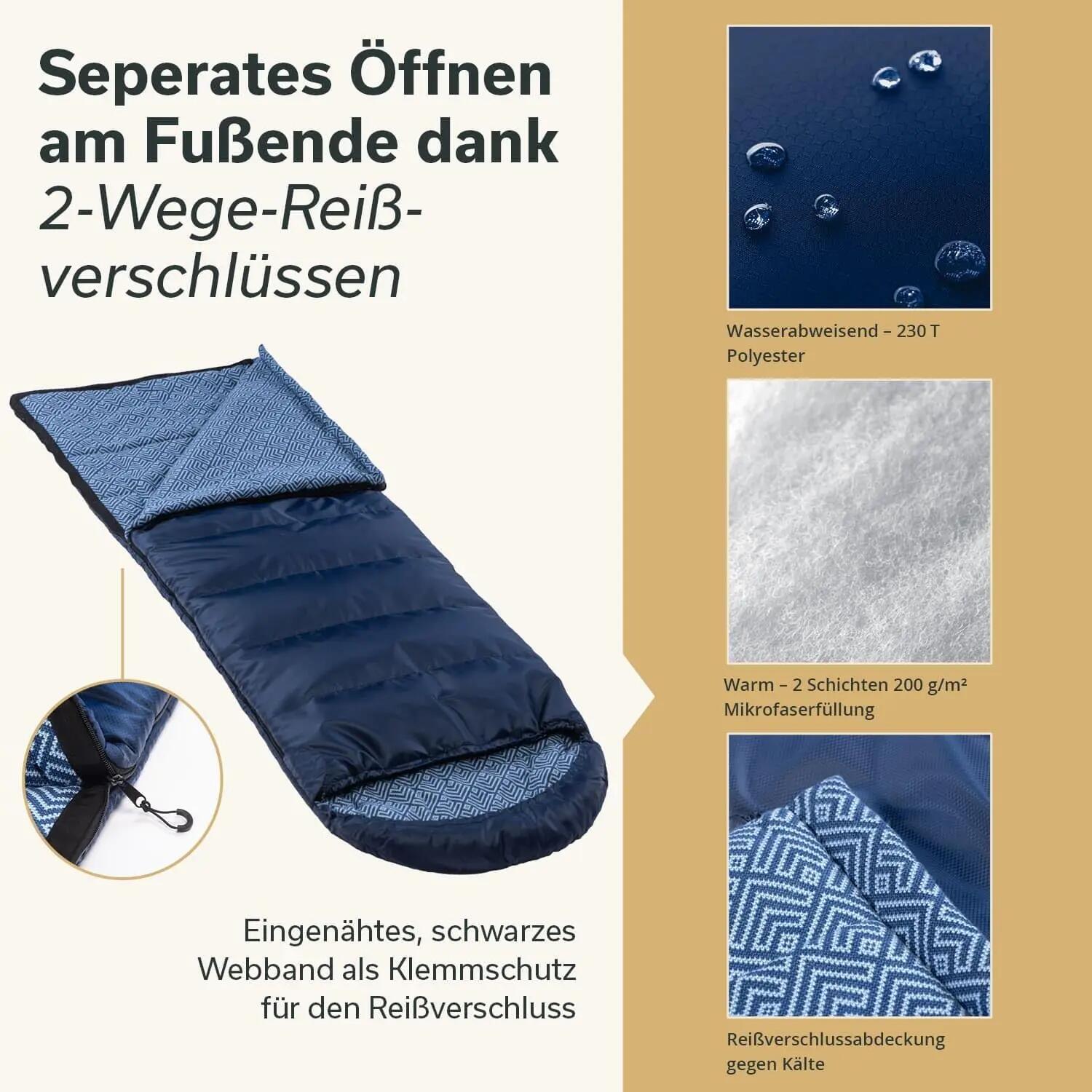 Skandika Deckenschlafsack Dundee Flanell 3/7