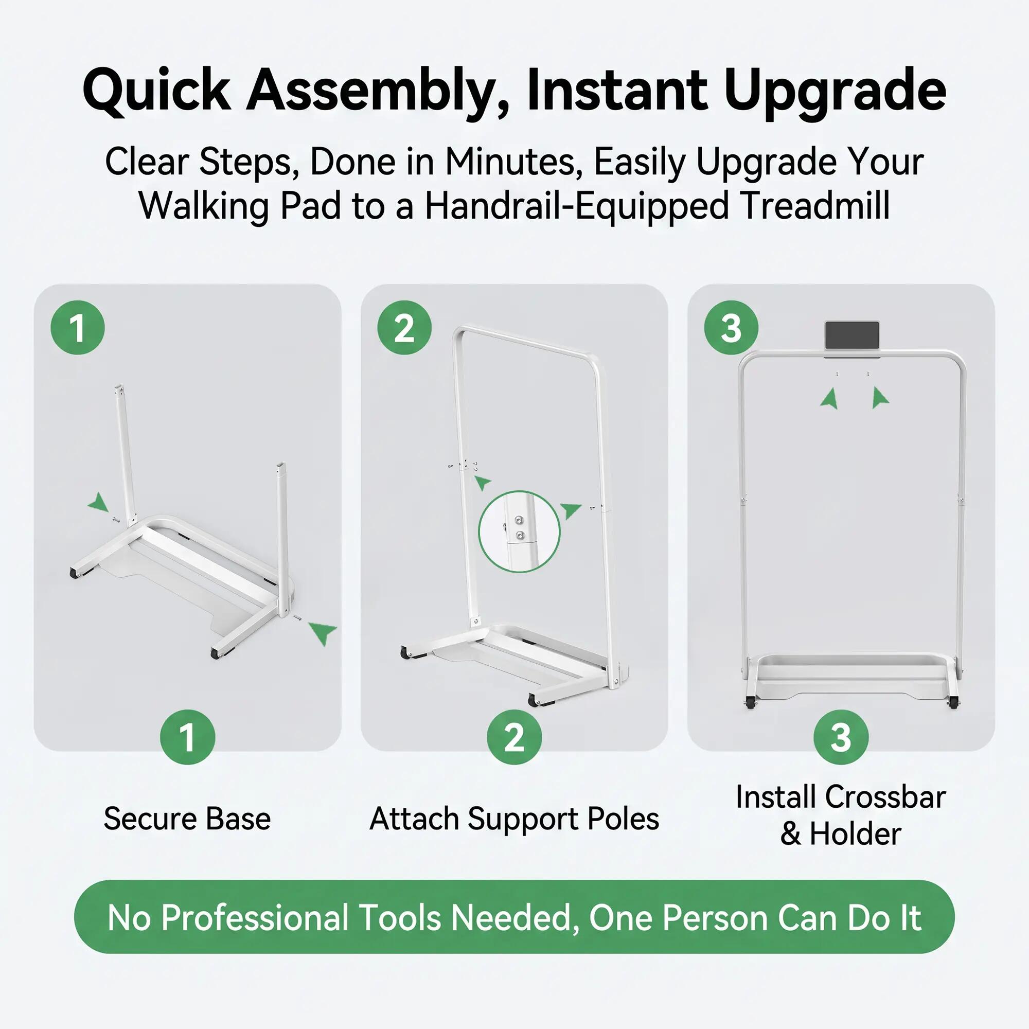 Barre de maintien pour tapis de marche uniquement, compatible avec les tapis de 7/10