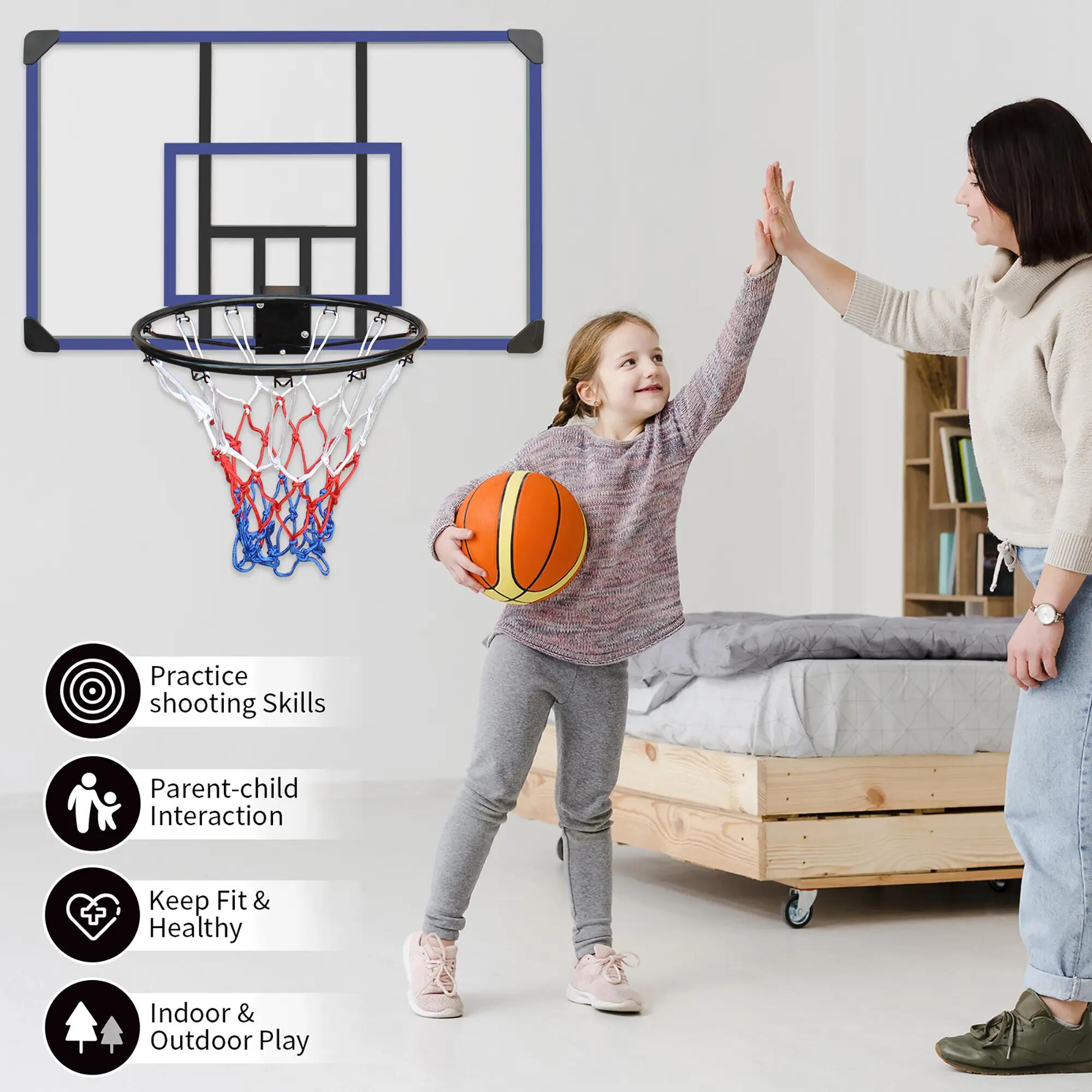 Panier de basket mural, panneau et anneau, 112 cm x 72 cm, panneau incassable, i 5/7