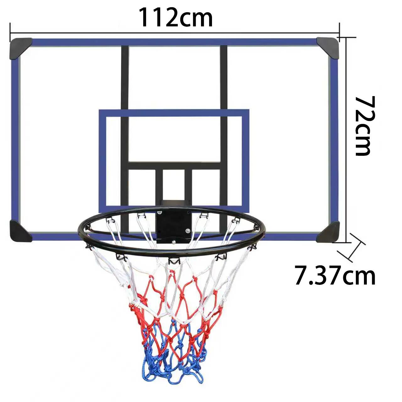 Panier de basket mural, panneau et anneau, 112 cm x 72 cm, panneau incassable, i 2/7