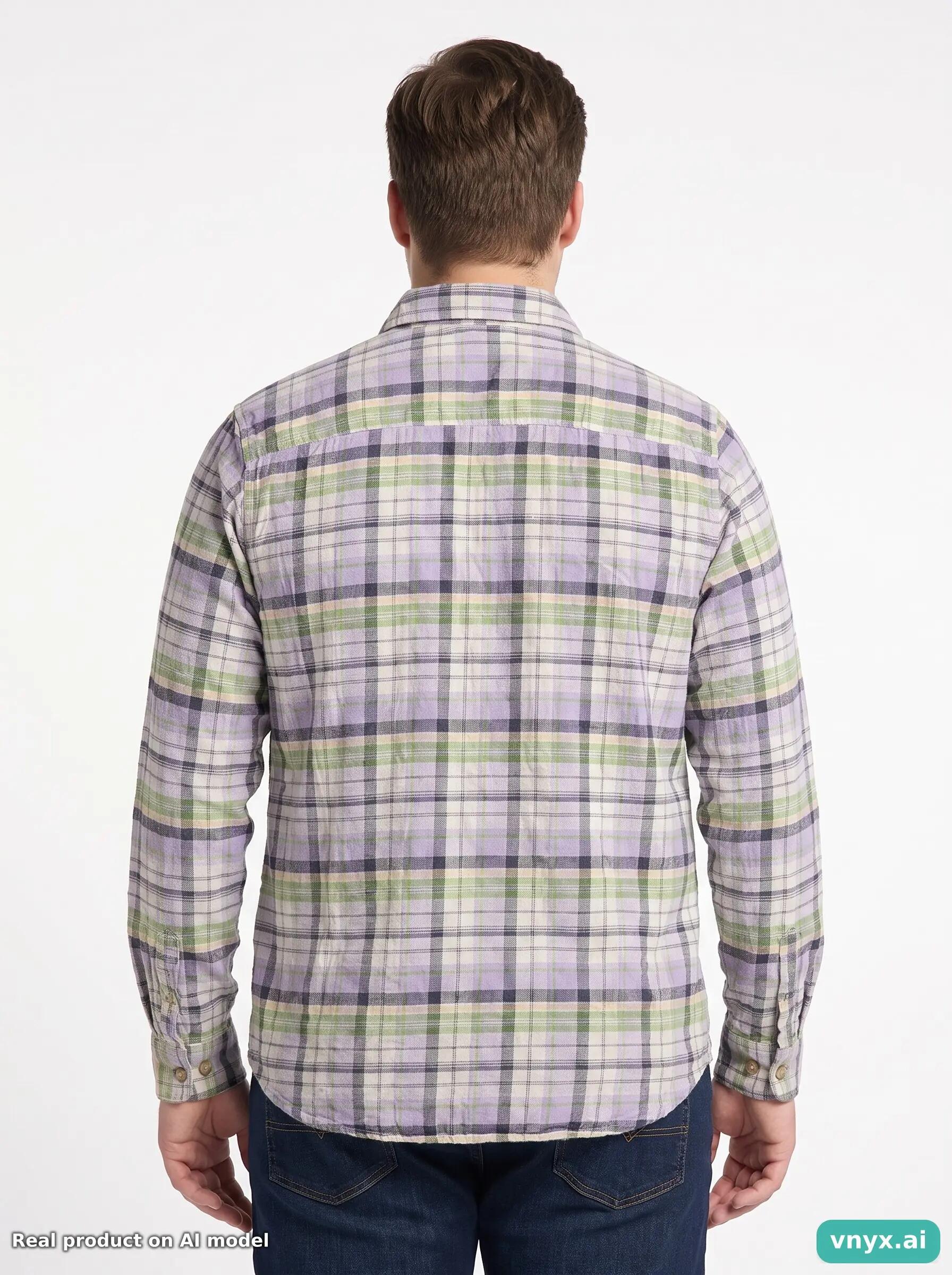 Second Life - Vintage Eddie Bauer Purple Casual Shirts Men L 5/5