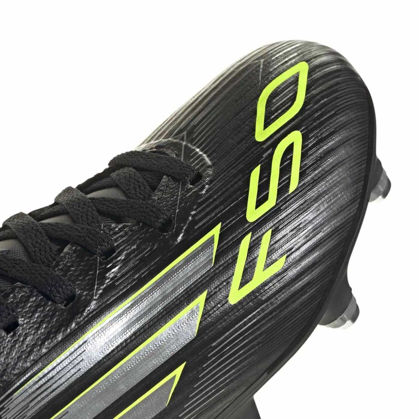 Adidas F50 League SG Junior Football Boots Black, Grey and Lime 8/8