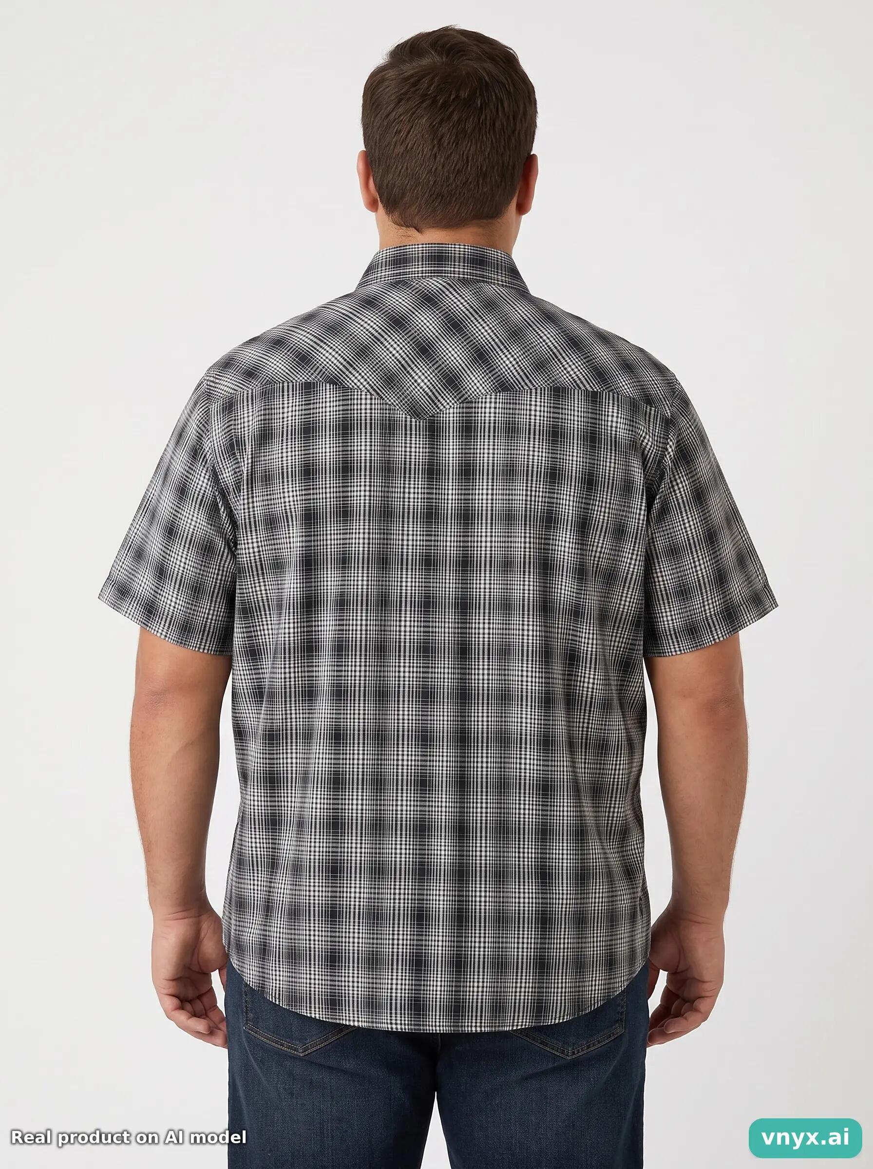 Second Life - Vintage Wrangler Black Casual Shirts Men XXL 3/5