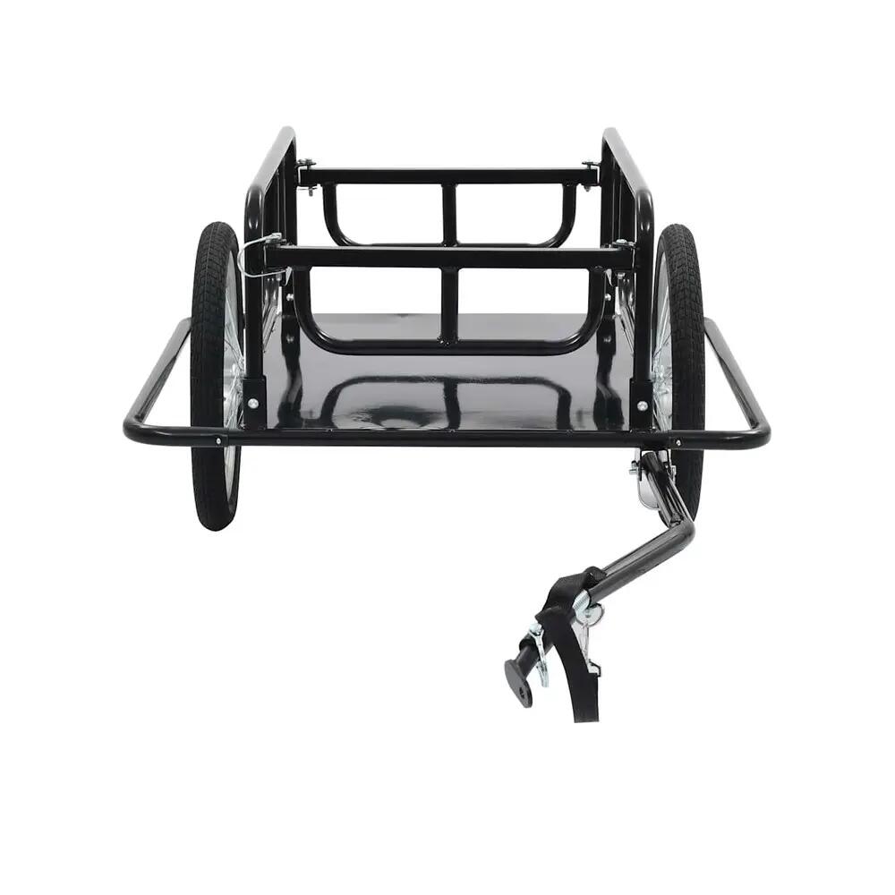 Remorque vélo VidaXL 130x73x48,5 cm acier noir 4/10