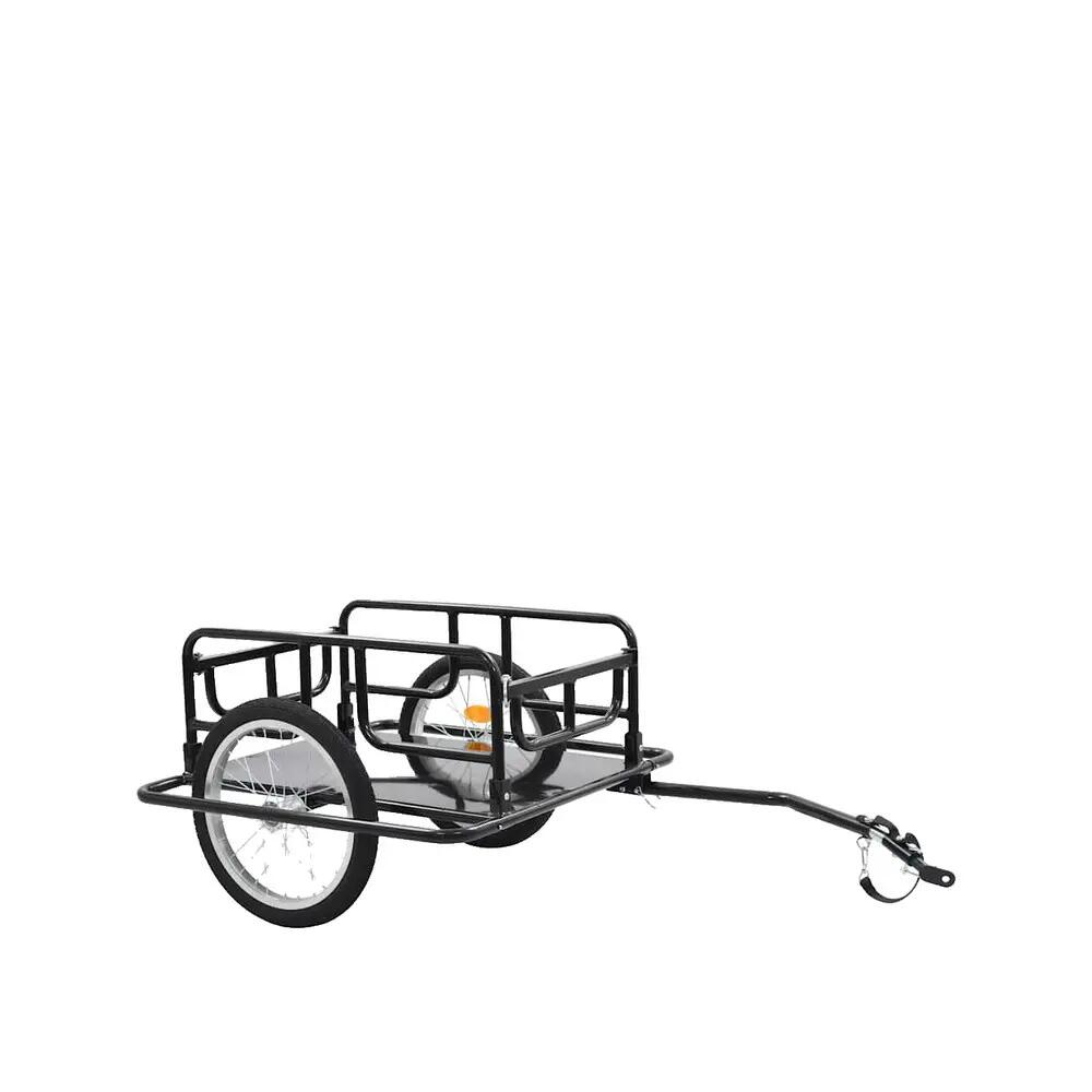 Remorque vélo VidaXL 130x73x48,5 cm acier noir 2/10