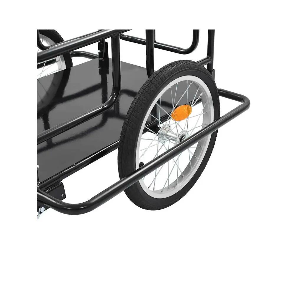 Remorque vélo VidaXL 130x73x48,5 cm acier noir 10/10