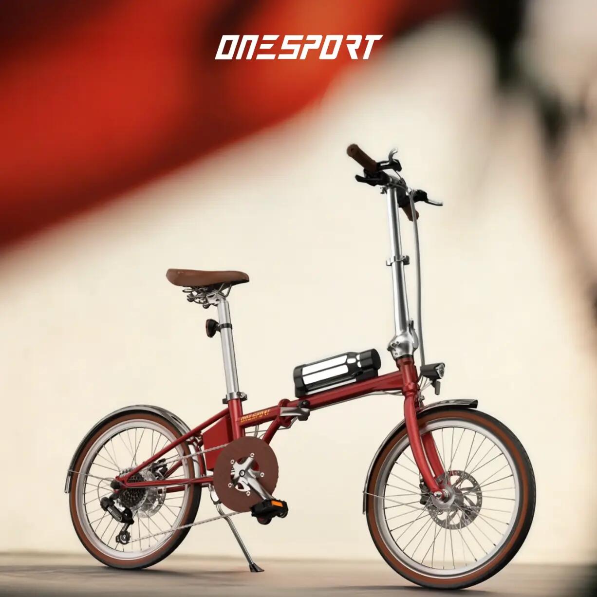 Skladací mestský elektrobicykel ONESPORT OT02 Pro motor 250W batéria 36V 5.2Ah 8/15