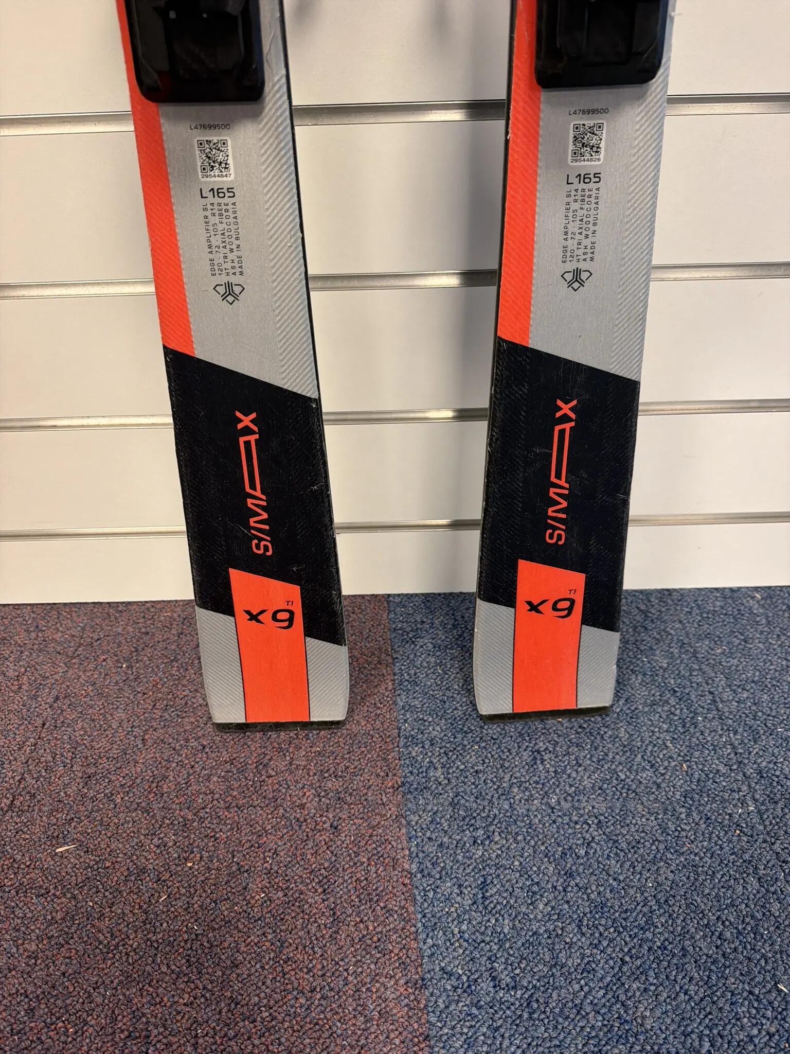 Tweedehands - Ski's Salomon S/MAX X9 Ti + Salomon M11 GW – Carving Ski-Used-165 3/6