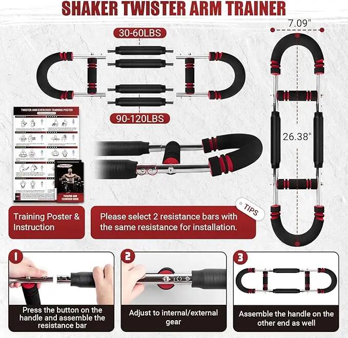Appareil de musculation Twister Arm Trainer (30-50 kg) : appareil de musculation 7/10