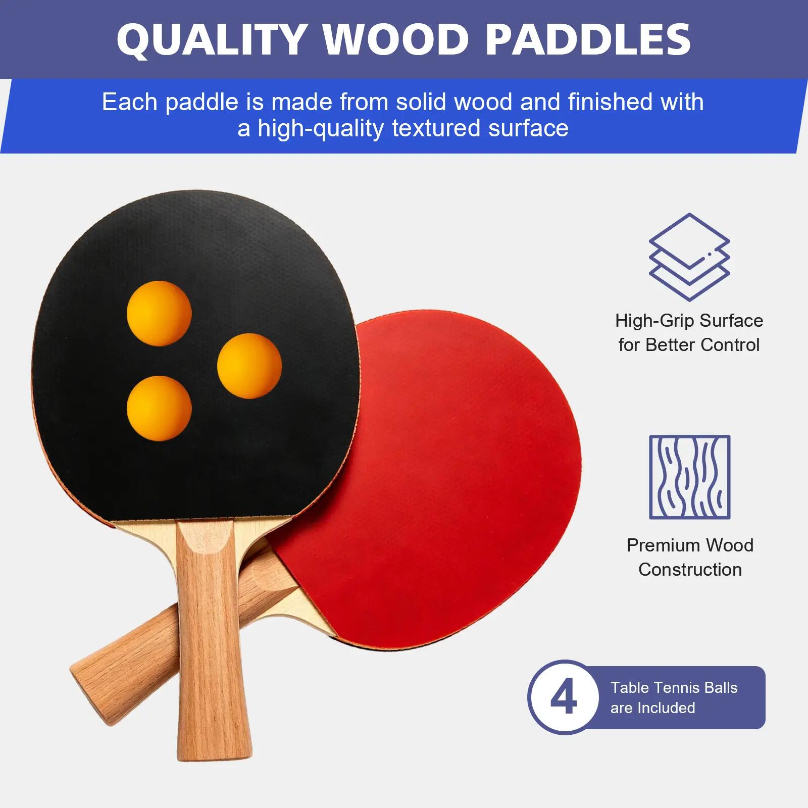 Table de ping-pong pliante et portable professionnelle de taille moyenne (182 x 7/10