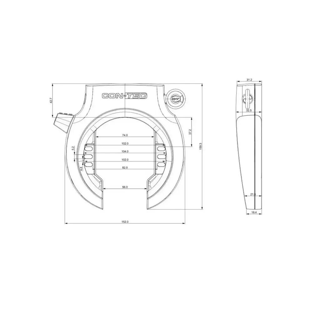 Verrou de bicicleta Contec PowerLoc L CT1L NR Prata 5/5