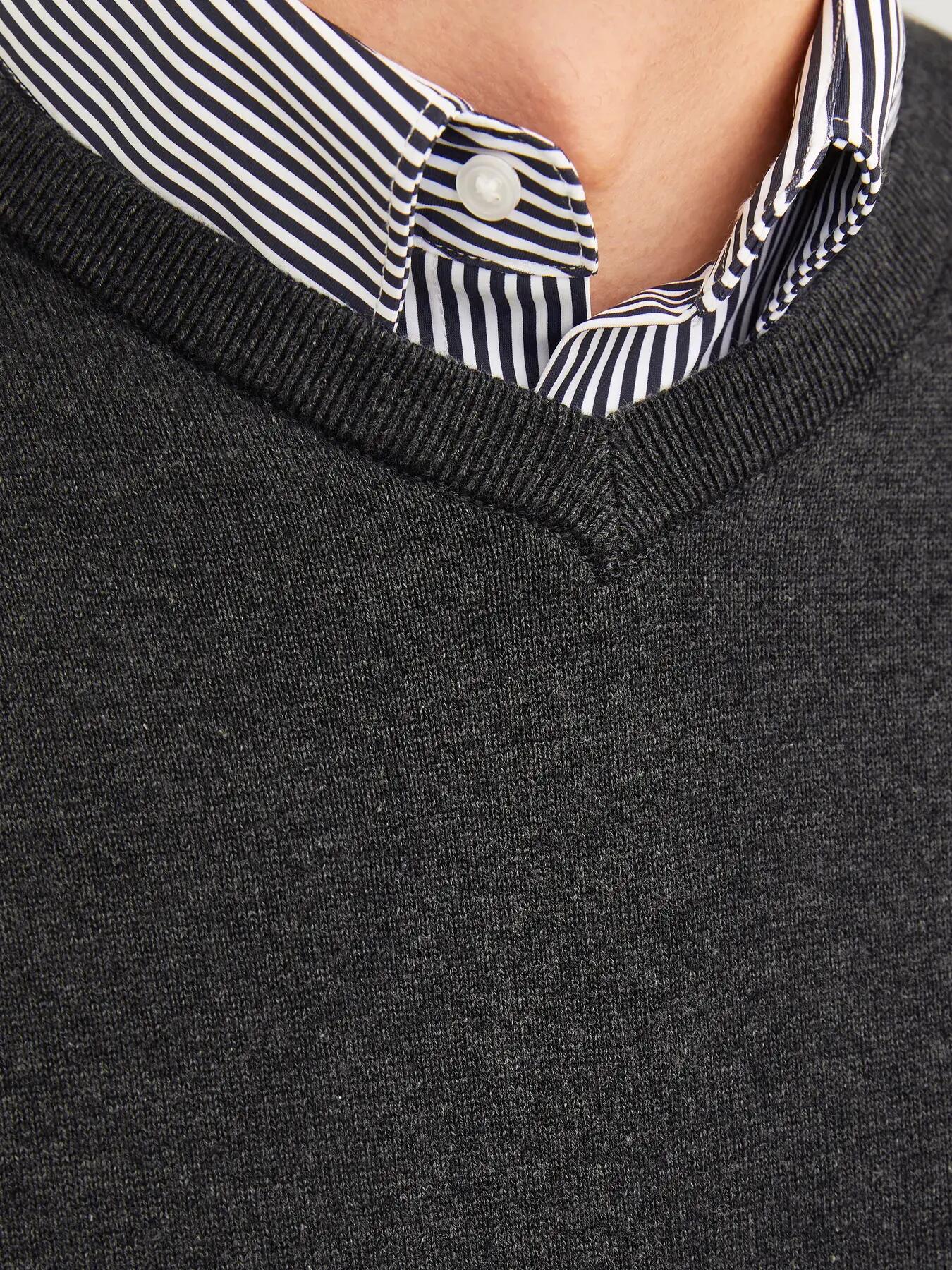 Hombre Jersey Regular Fit Basic Gris oscuro 7/8