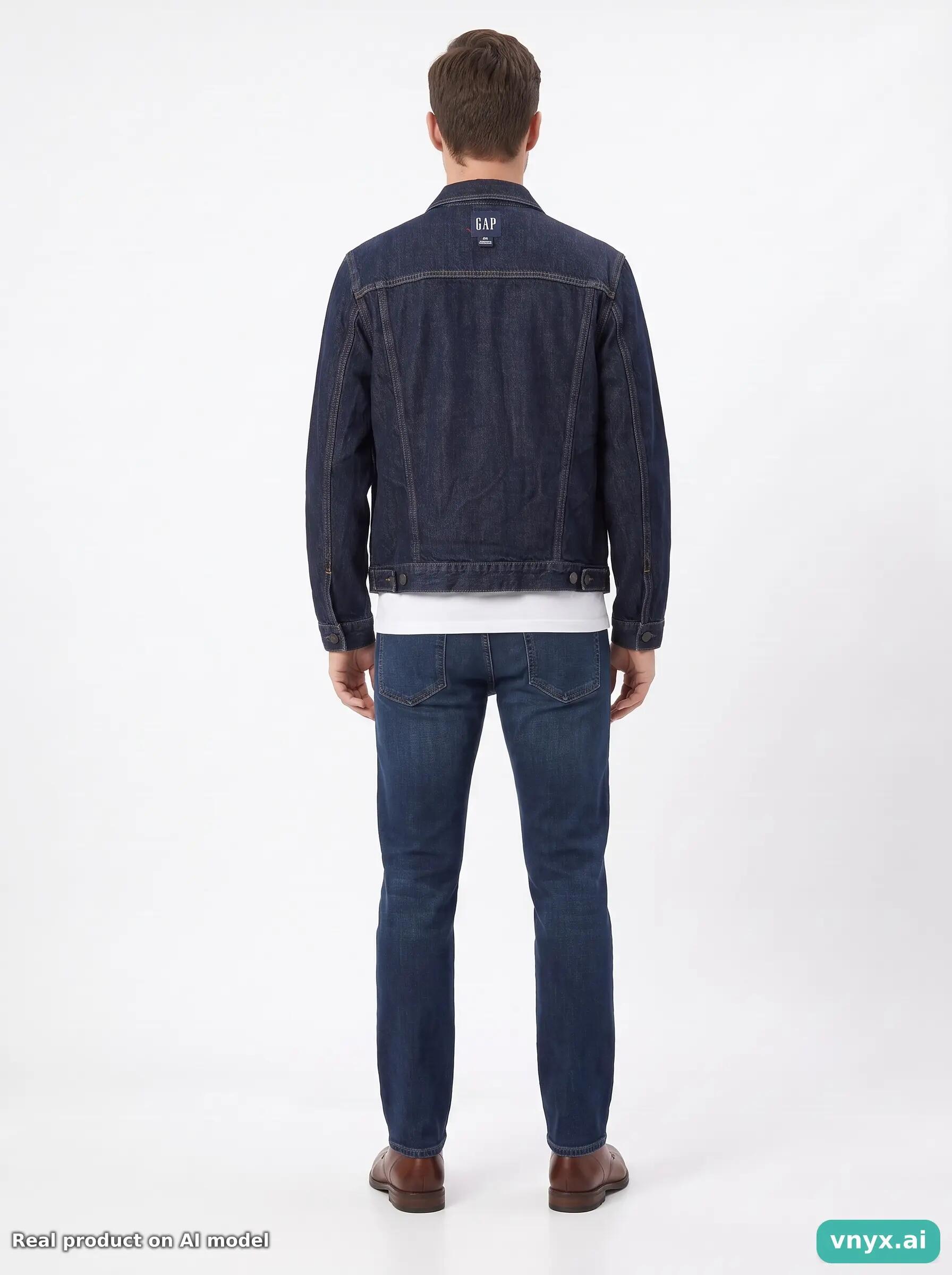 Second Life - Vintage GAP Blue Denim Jacket Men M 5/5