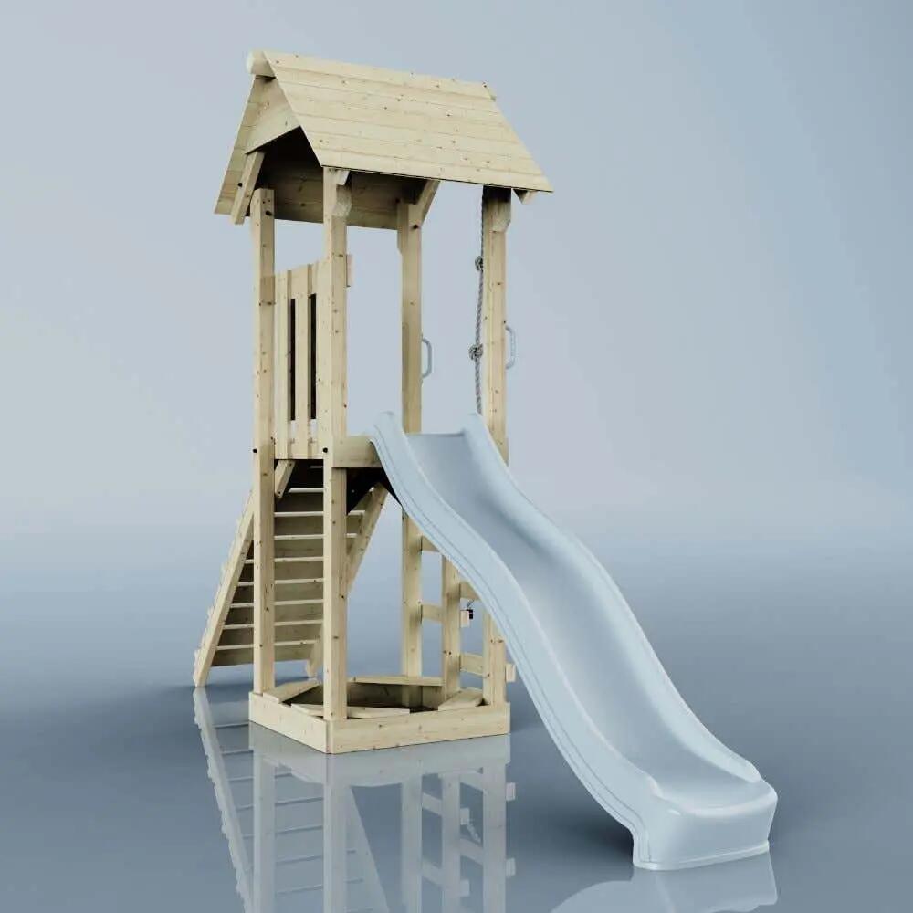 Spielturm Lillehammer in Eisblau - 357 × 112 × 273 cm 4/6