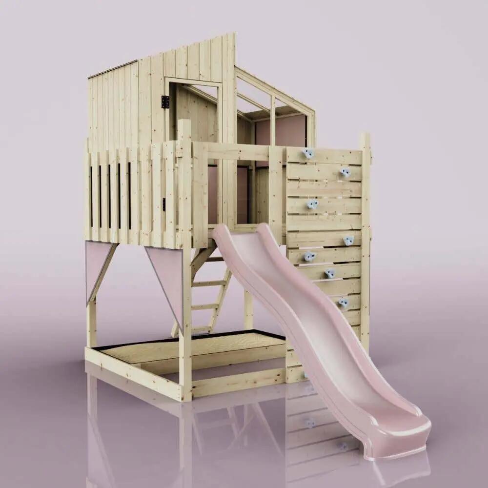 Stelzenhaus Komet in Altrosa - 414 × 190 × 291 cm 6/6