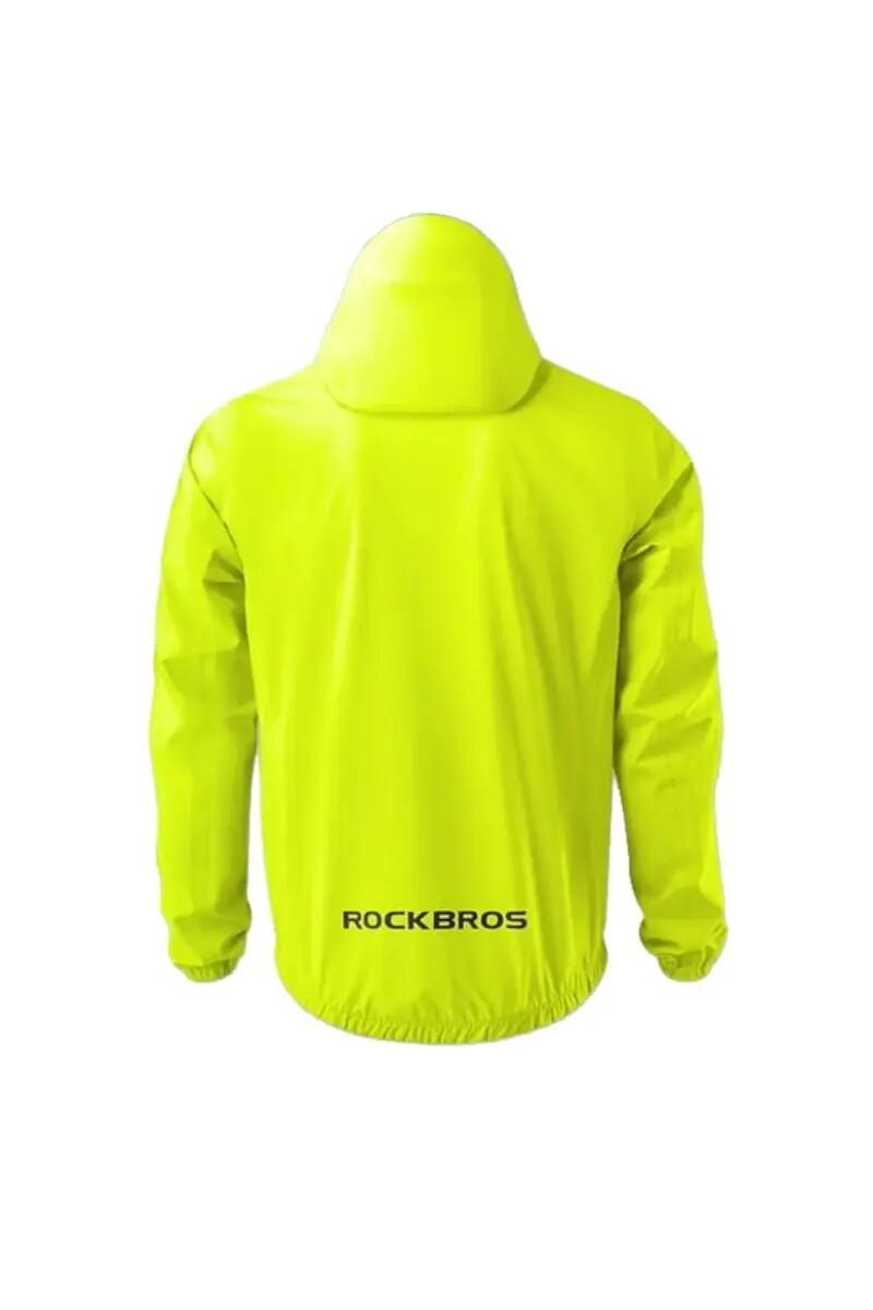 KURTKA UNISEX PRZECIWDESZCZOWA RAINSTOPPER HOODIE 1530001-FLUO YELLOW 7/8