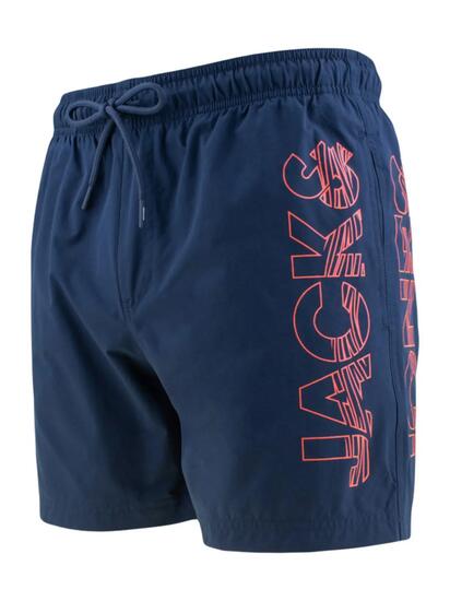 Short de bain homme grande taille Wave Logo Bleu