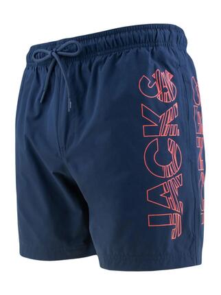 Short de bain homme grande taille Wave Logo Bleu