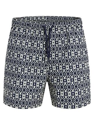Short de bain homme grande taille Shell AOP noir & blanc Noir/blanc