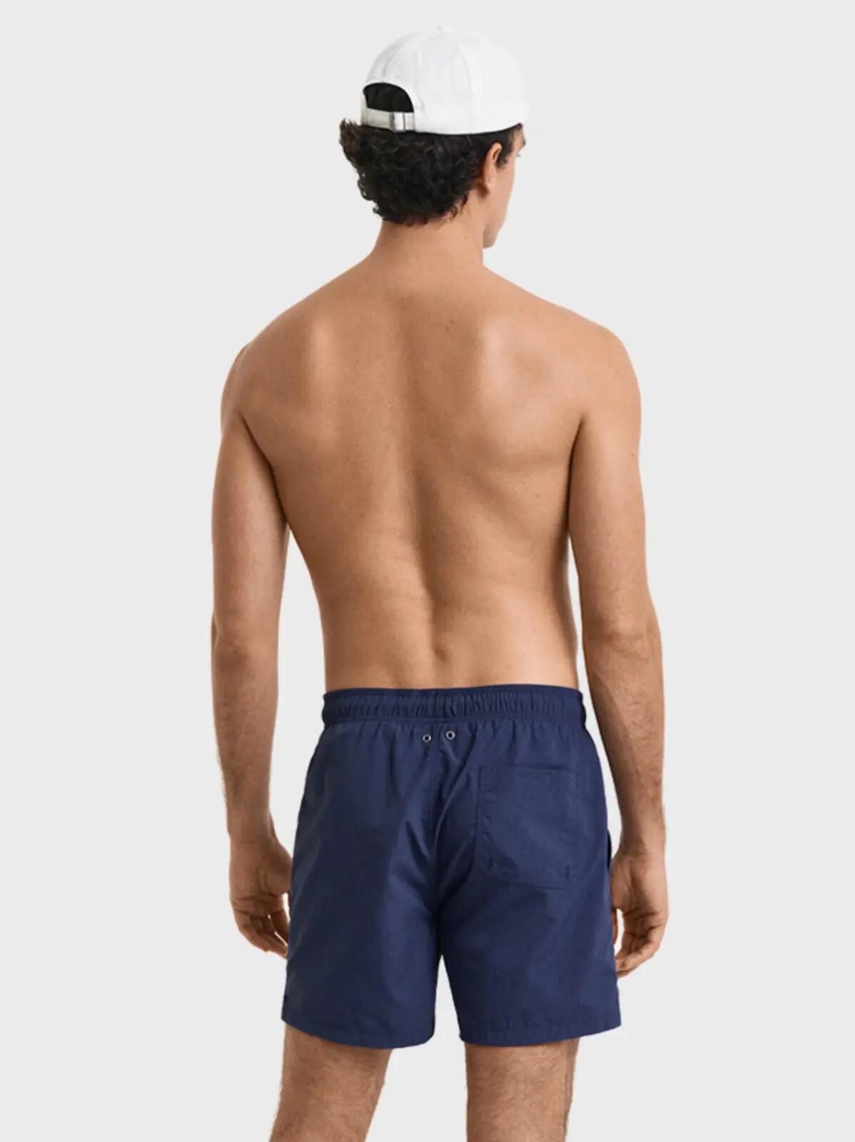 Heren Zwemshort Basic Mini Logo Blauw II 3/3