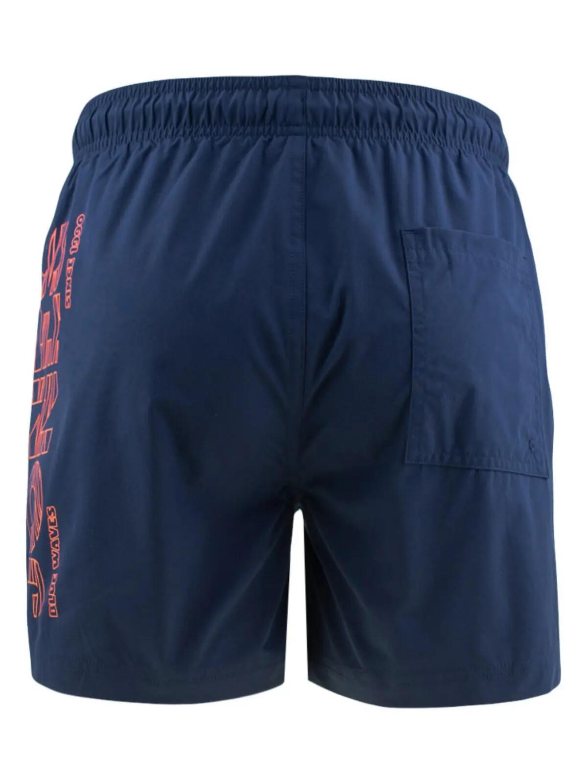 Short de bain homme grande taille Wave Logo Bleu 5/5